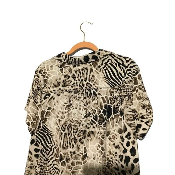 Alfani 2X Animal Print Stretch Top - Picture 6 of 9